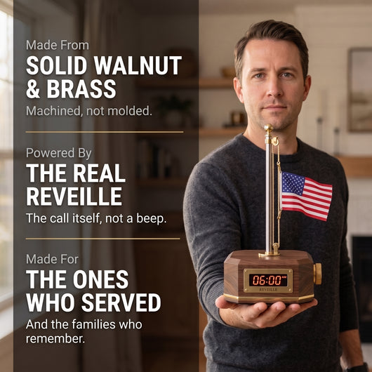The First Call — Reveille Flagpole Alarm Clock