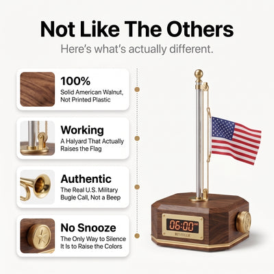 The First Call — Reveille Flagpole Alarm Clock