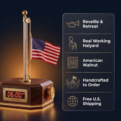 The First Call — Reveille Flagpole Alarm Clock