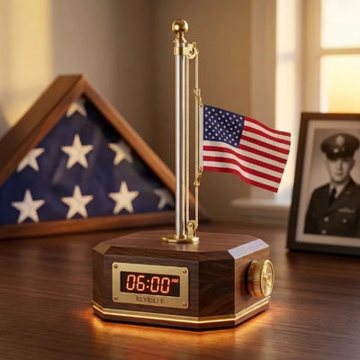 The First Call — Reveille Flagpole Alarm Clock